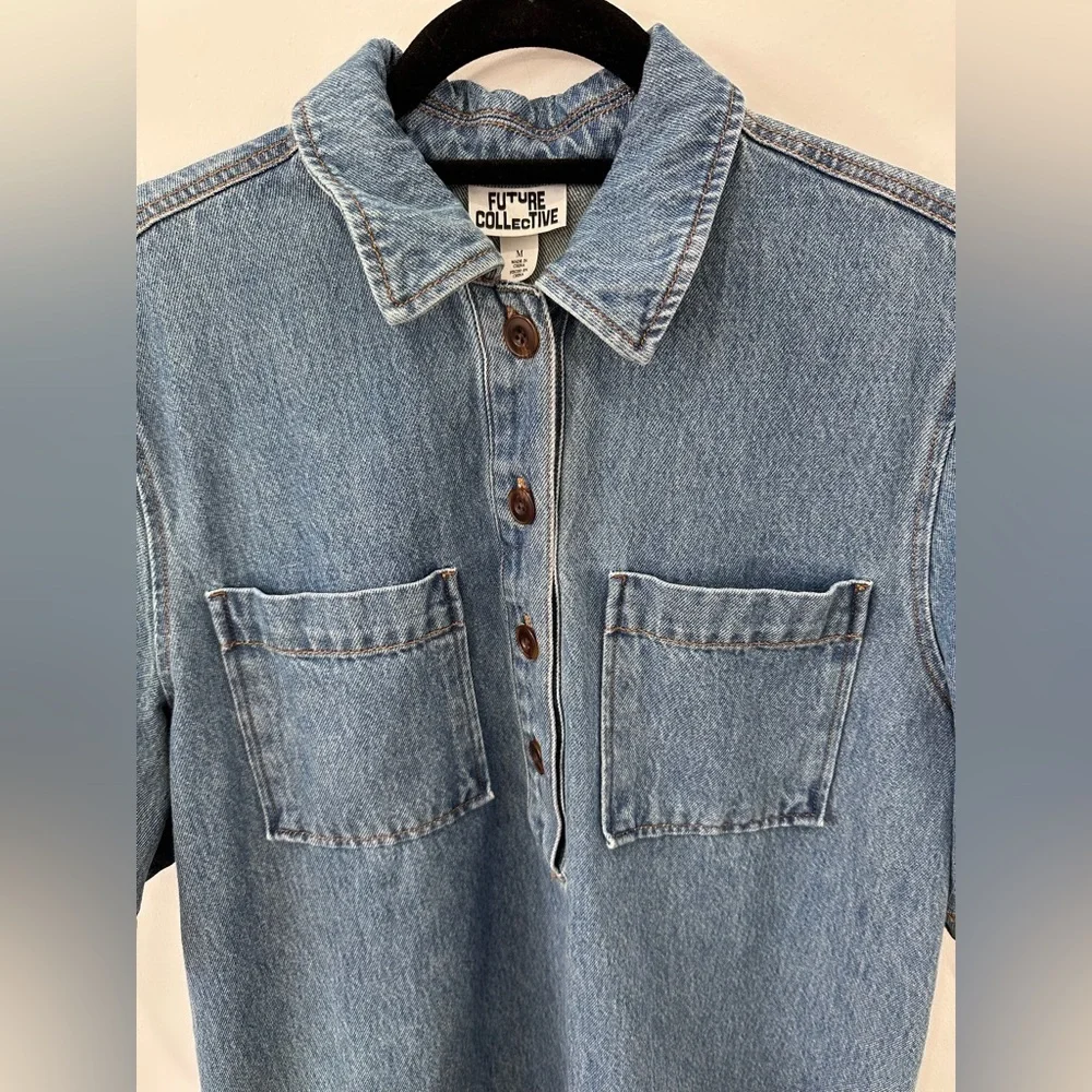 Future Collective Women’s Denim Dress - M - Picture 5 of 8